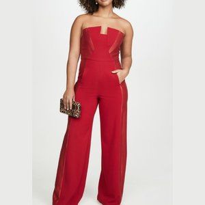 Black Halo Lena Strapless Jumpsuit